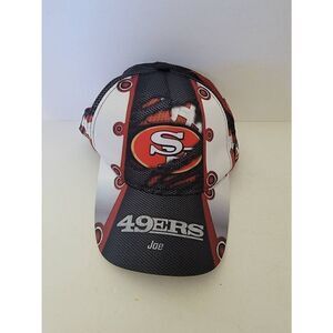 San Francisco 49ers Men's Red And Black Snapback Hat One Size